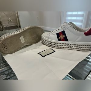 GUCCI
Sylvie Web Accent Leather Sneakers